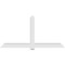Ekena Millwork Eugene Architectural Grade PVC Gable Bracket, 96"W x 48"H x 6"D x 6"F, 12/12 Pitch GBP096X48X0606EUG00 - alternate 2